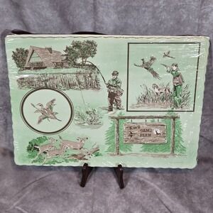 Vintage K & S Game Farm Paper Placemats Shiocton WI 1977 Wisconsin Tissue Mills